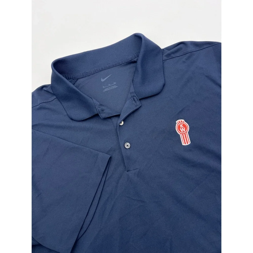 Nike Dri-Fit Golf Polo Micro Pique 2.0 Men's Blue Shirt Kenworth Embroider Logo
